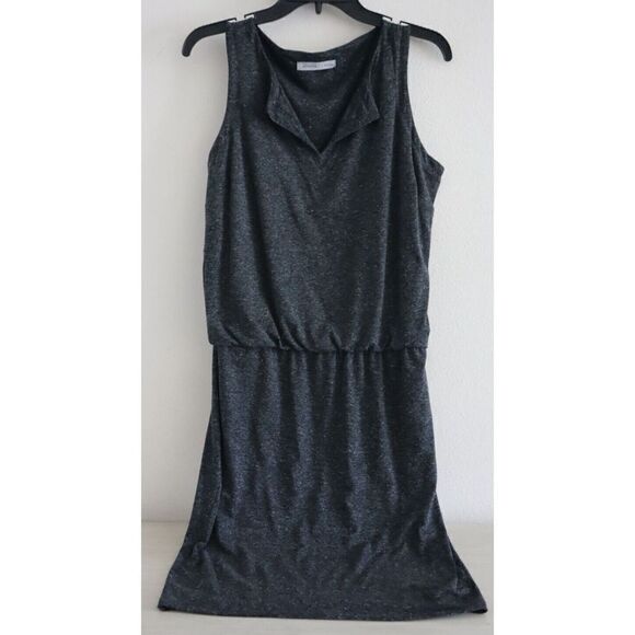 Athleta Women's Sz S Charcoal Gray Heather Vida Sleeveless Drop Waist Tank Dress - Picture 1 of 9